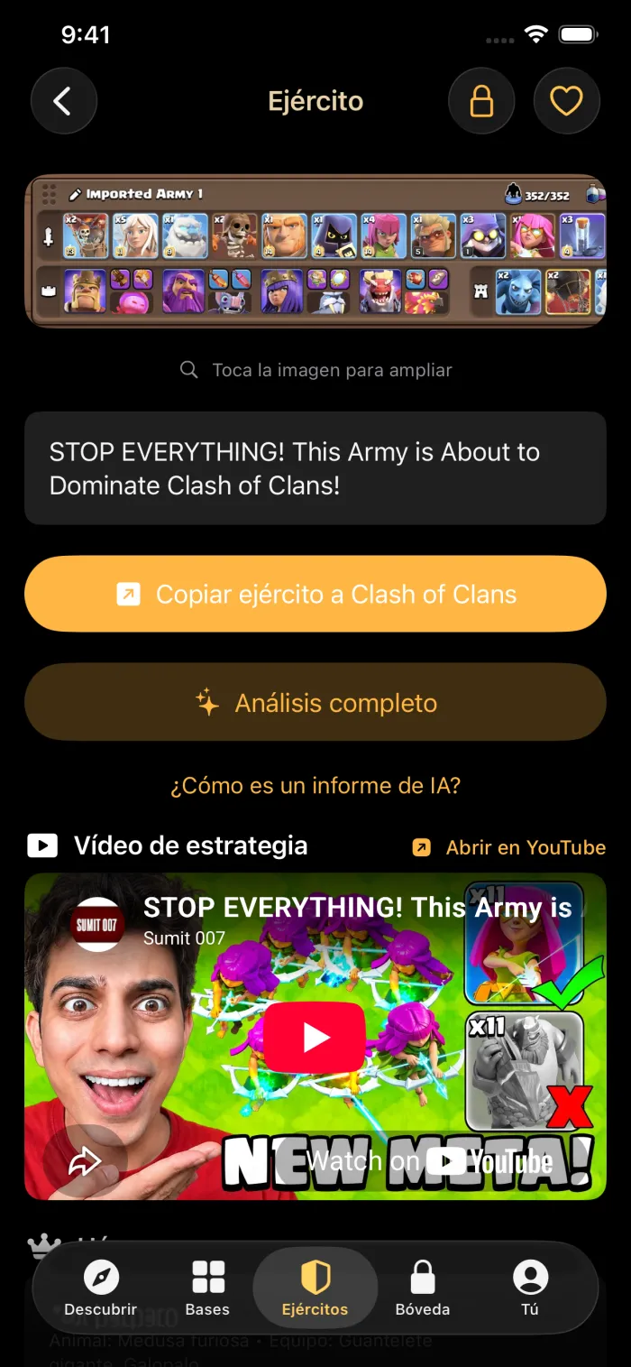 Ejército con vídeo de estrategia