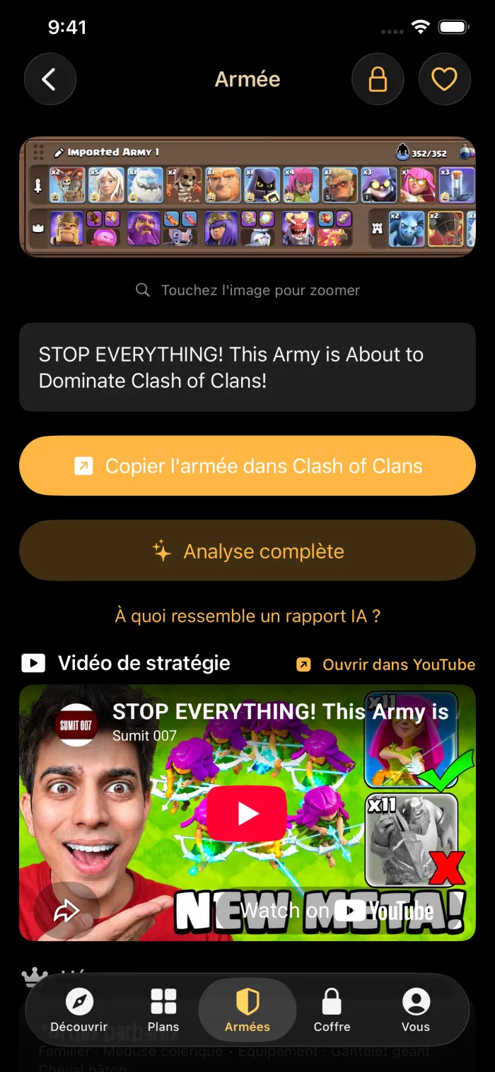Armée avec vidéo de stratégie