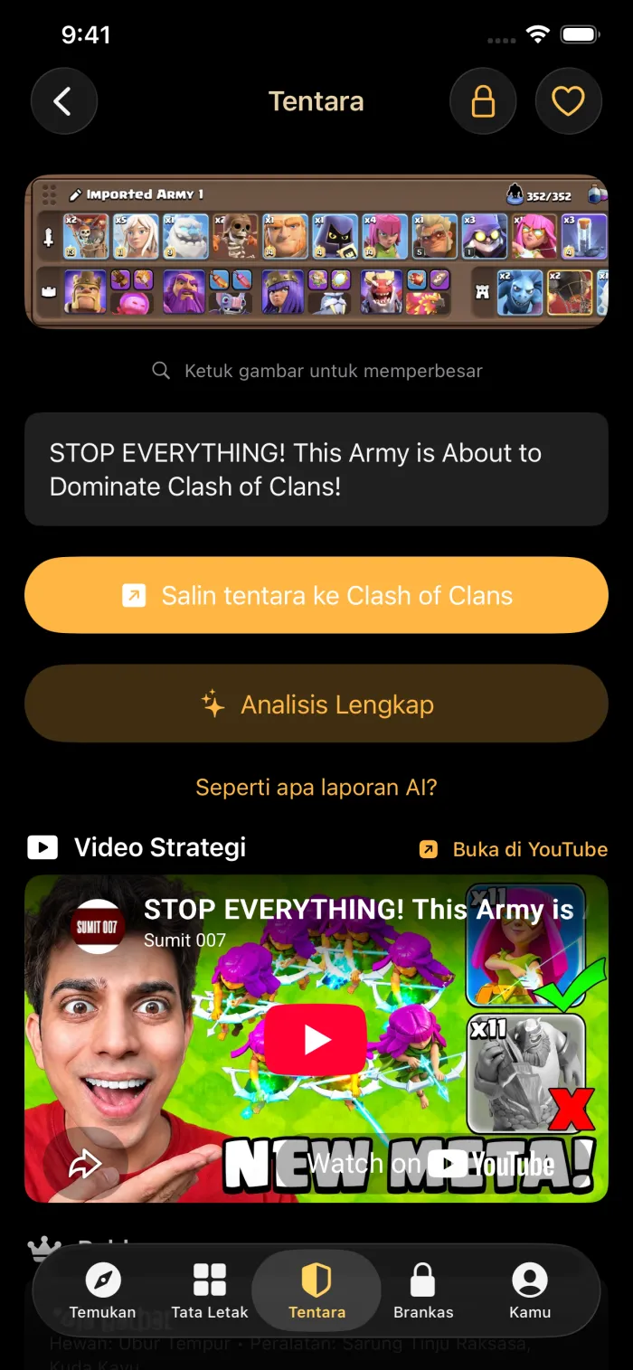 Tentara dengan video strategi