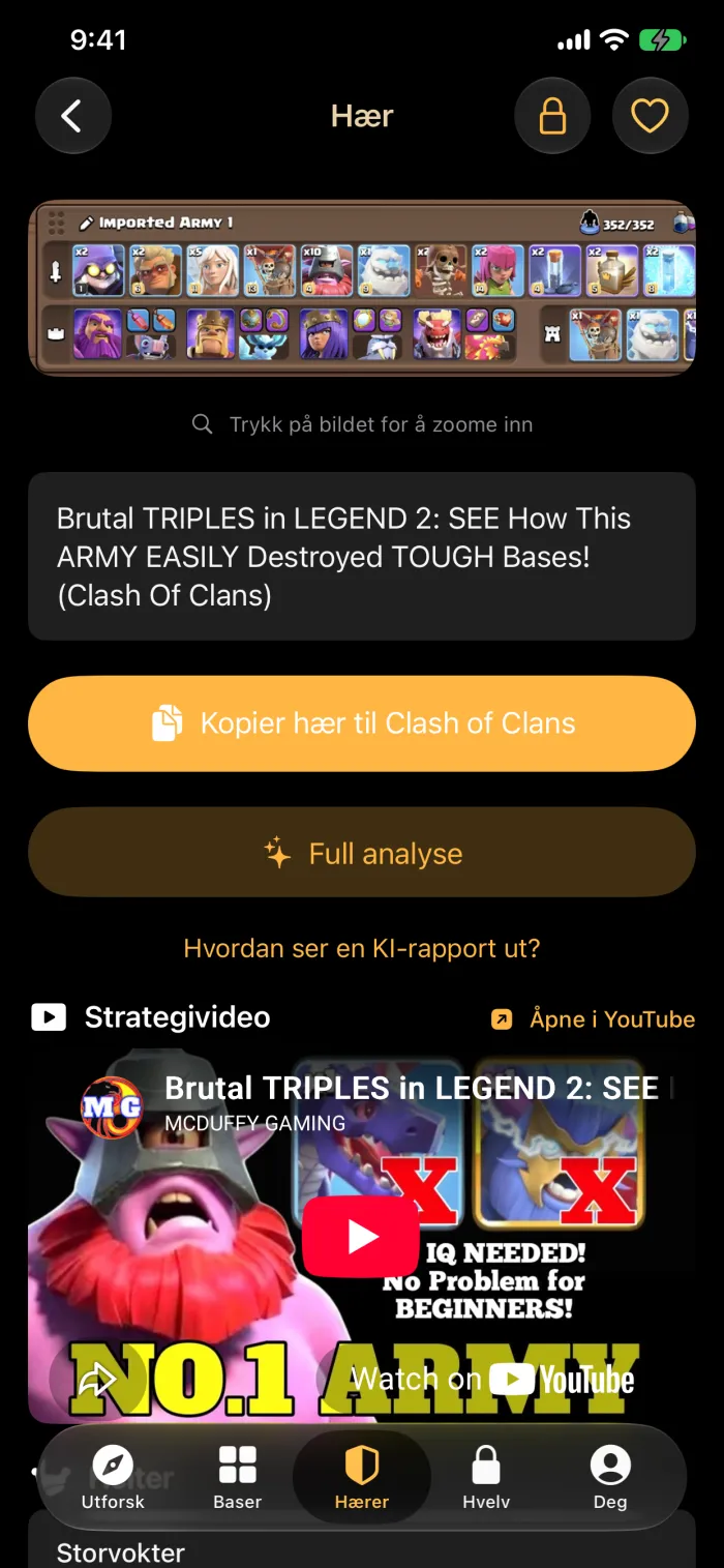 Hær med strategivideo